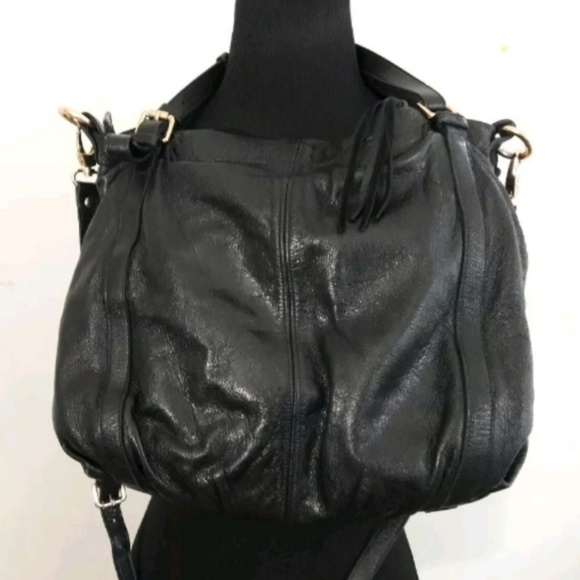 Pietro Alessandro NY Black Leather Satchel Bag - Picture 2 of 8